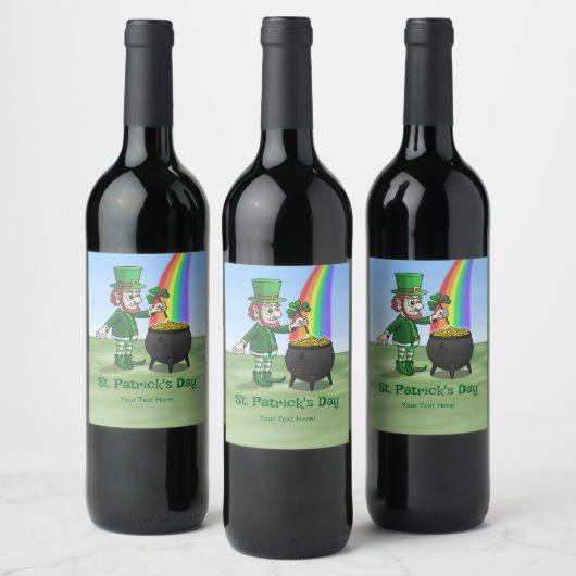 Étiquette Pour Bouteilles De Vin la Saint-Patrick (Bouteilles)