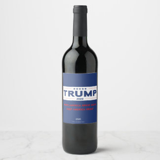 Étiquette Pour Bouteilles De Vin Label Vin Trump 2020