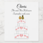 Étiquette Pour Bouteilles De Vin Label Wine de Pink Hearts (Étiquettes simples)