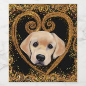 Étiquette Pour Bouteilles De Vin Labrador Retriever (Étiquettes simples)