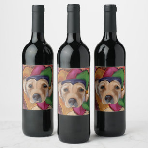 ÉTIQUETTE POUR BOUTEILLES DE VIN LABRADOR RETRIEVER
