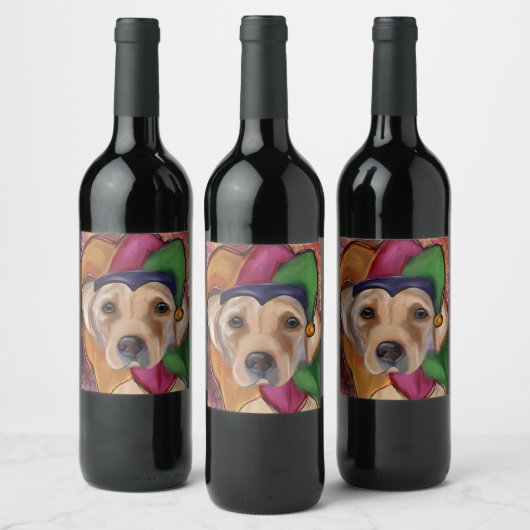 ÉTIQUETTE POUR BOUTEILLES DE VIN LABRADOR RETRIEVER (Bouteilles)