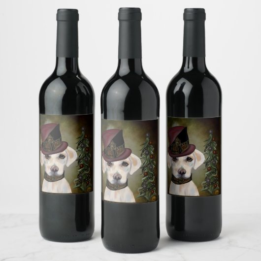 ÉTIQUETTE POUR BOUTEILLES DE VIN LABRADOR RETRIEVER (Bouteilles)