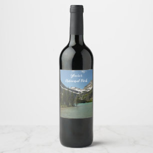 Étiquette Pour Bouteilles De Vin Lac Grinnell au Glacier National Park