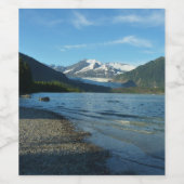 Étiquette Pour Bouteilles De Vin Lac Mendenhall dans Juneau Paysage de l'Alaska (Étiquettes simples)