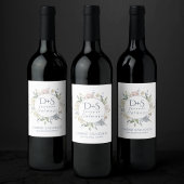 Étiquette Pour Bouteilles De Vin Lac Misty | Dusty Floral Toujours pour toujours Mo