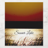 Étiquette Pour Bouteilles De Vin Lac Sooner (Étiquettes simples)