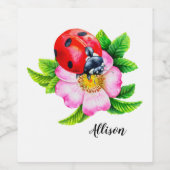 Étiquette Pour Bouteilles De Vin Ladybug (Étiquettes simples)