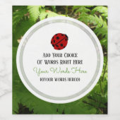 Étiquette Pour Bouteilles De Vin Ladybug Et Fern (Étiquettes simples)