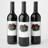 Étiquette Pour Bouteilles De Vin Laissons-nous illuminer Drôle Noël Lumières de la (Bouteilles)