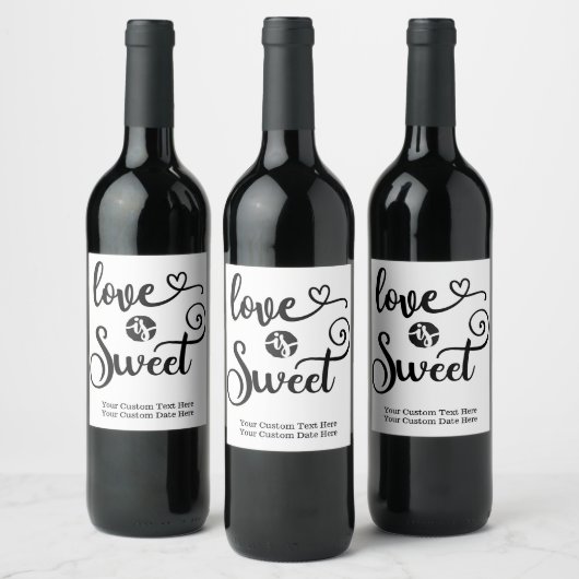 Étiquette Pour Bouteilles De Vin L'amour est doux (Bouteilles)