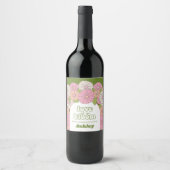 Étiquette Pour Bouteilles De Vin L'amour est en fleur - Fête de mariage Bohème Fleu (Devant)