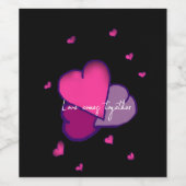 Étiquette Pour Bouteilles De Vin l'amour se rassemble (Étiquettes simples)