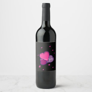 Étiquette Pour Bouteilles De Vin l'amour se rassemble
