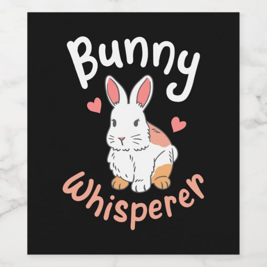 Étiquette Pour Bouteilles De Vin Lapin Lapin Whisperer (Étiquettes simples)