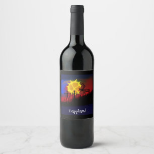 Étiquette Pour Bouteilles De Vin Lapplands nature med samisk kultur