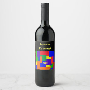 Étiquette Pour Bouteilles De Vin L'arc-en-ciel résistent à l'étiquette de vin de