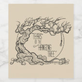 Étiquette Pour Bouteilles De Vin Larmes de l'arbre qui pendait (Étiquettes simples)