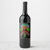 Étiquette Pour Bouteilles De Vin L'art Abstrait du Carnaval (Devant)