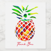Étiquette Pour Bouteilles De Vin L'art de l'ananas (Étiquettes simples)