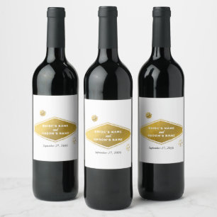 Étiquette Pour Bouteilles De Vin Las Vegas Casino Destination Wedding Gold