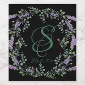 Étiquette Pour Bouteilles De Vin Lavande et Eucalyptus (Étiquettes simples)