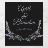 Étiquette Pour Bouteilles De Vin Lavande et Eucalyptus (Étiquettes simples)