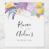 Étiquette Pour Bouteilles De Vin Lavande fraîche (Étiquettes simples)