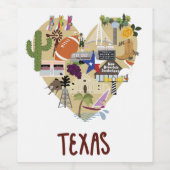 Étiquette Pour Bouteilles De Vin Lavelle de vin du Texas (Étiquettes simples)