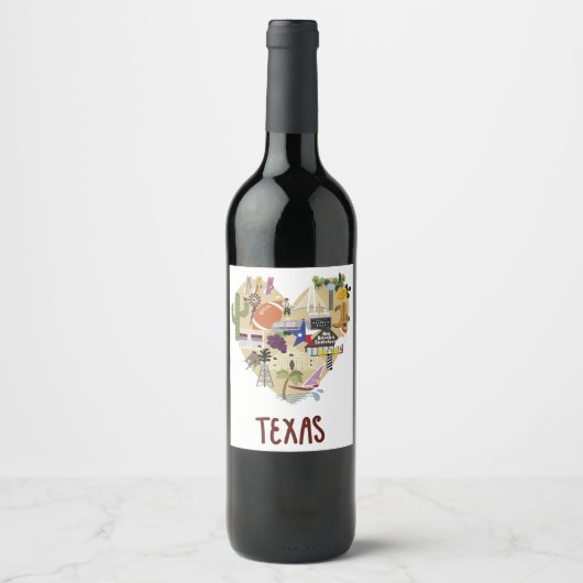 Étiquette Pour Bouteilles De Vin Lavelle de vin du Texas (Devant)