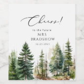 Étiquette Pour Bouteilles De Vin L'aventure attend la forêt rustique douche nuptial (Étiquettes simples)