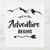 Étiquette Pour Bouteilles De Vin L'aventure commence à la mode (Étiquettes simples)