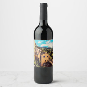 Étiquette Pour Bouteilles De Vin ldp MONTEPULCIANO - ville - panorama -