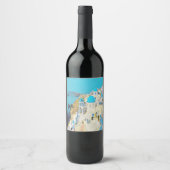 Étiquette Pour Bouteilles De Vin ldp SANTORINI - vue - (Devant)
