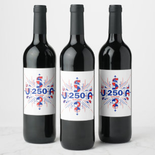 Étiquette Pour Bouteilles De Vin le 250e anniversaire de l'Amérique