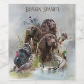 Étiquette Pour Bouteilles De Vin Le Boykin Spaniel (Étiquettes simples)