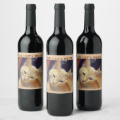 ÉTIQUETTE POUR BOUTEILLES DE VIN LE CHAT....TOURNER LA BOUTEILLE EN DESSOUS 3 (Bouteilles)