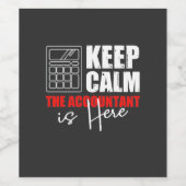 Étiquette Pour Bouteilles De Vin Le Comptable Est Là (Étiquettes simples)