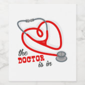 Étiquette Pour Bouteilles De Vin Le Docteur Est En (Étiquettes simples)