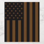 Étiquette Pour Bouteilles De Vin Le drapeau américain (Étiquettes simples)