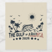 Étiquette Pour Bouteilles De Vin Le drapeau américain patriotique du golfe d'Amériq (Étiquettes simples)