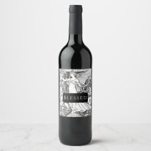 Étiquette Pour Bouteilles De Vin Le étiquette de vin personnalise vintage Angel bén