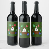 Étiquette Pour Bouteilles De Vin Le fantôme de Noël présente drôle (Bouteilles)