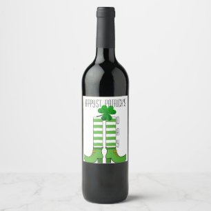 Étiquette Pour Bouteilles De Vin Le jour de St Patrick heureux