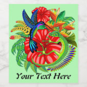 Étiquette Pour Bouteilles De Vin Le Lizard et le Colibri (Étiquettes simples)