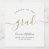 Étiquette Pour Bouteilles De Vin Le minimaliste noir & or brille au vin de qualité  (Étiquettes simples)