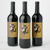 Étiquette Pour Bouteilles De Vin Le Modèle de chats musicaux, (Bouteilles)