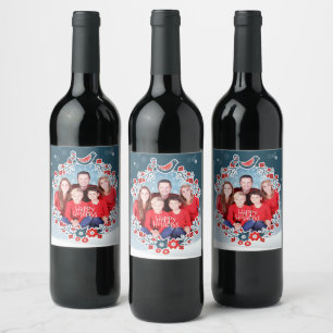 Étiquette Pour Bouteilles De Vin Le pays des merveilles d'hiver votre neige de