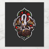 Étiquette Pour Bouteilles De Vin Le pélican comme symbole chrétien (Étiquettes simples)