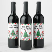 Étiquette Pour Bouteilles De Vin Le pickball de Noël (Bouteilles)